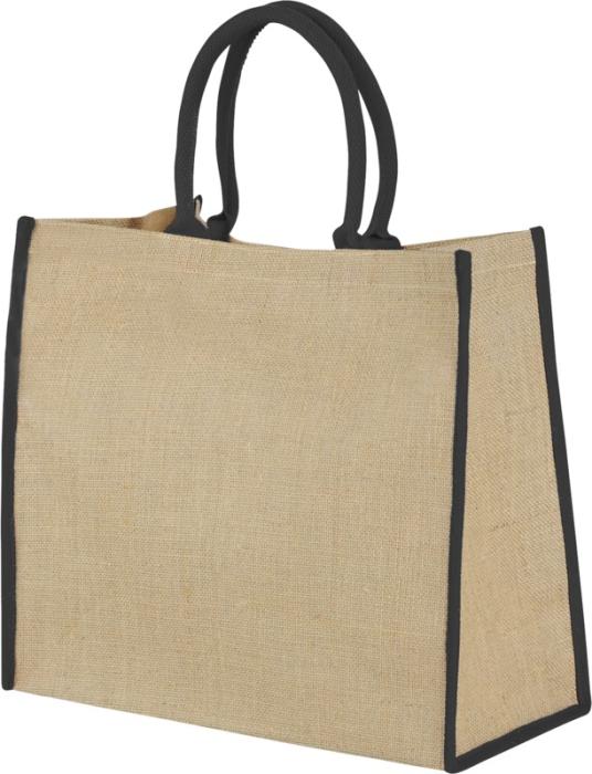 Harry coloured edge jute tote bag 25L
