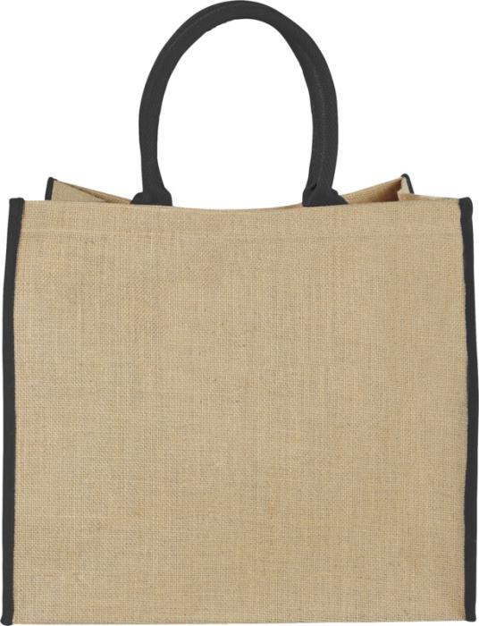 Harry coloured edge jute tote bag 25L