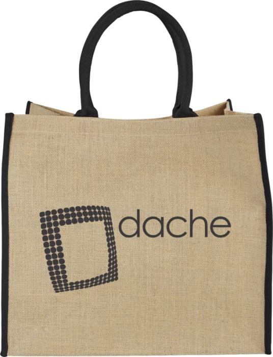 Harry coloured edge jute tote bag 25L