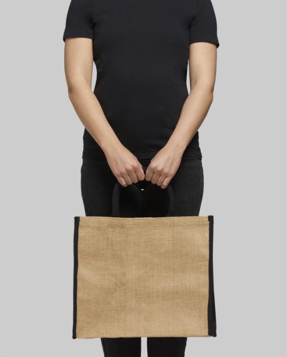 Harry coloured edge jute tote bag 25L