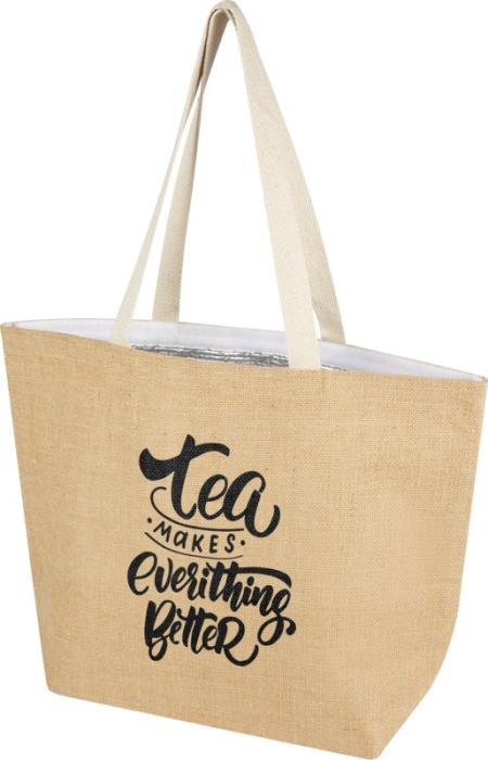 Juta 300 g/m² jute cooler tote bag 12L