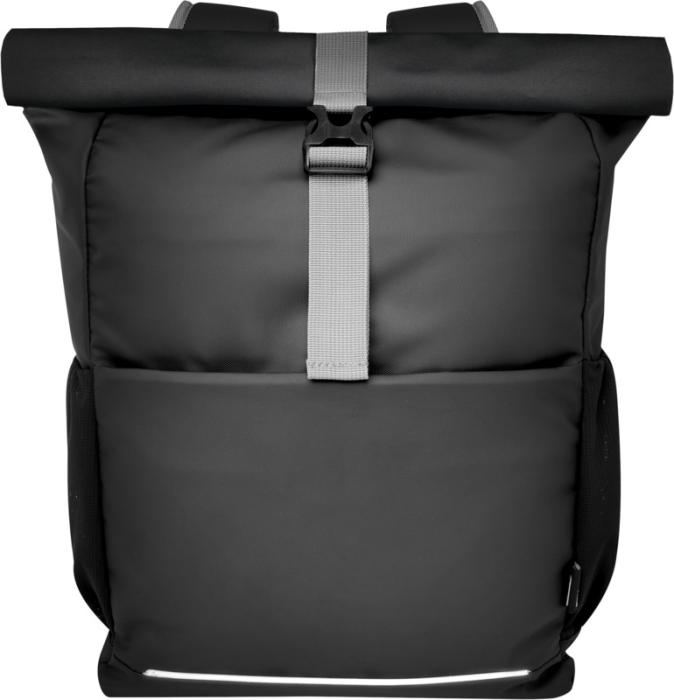Aqua 15" GRS recycled water resistant roll-top bike bag 20L