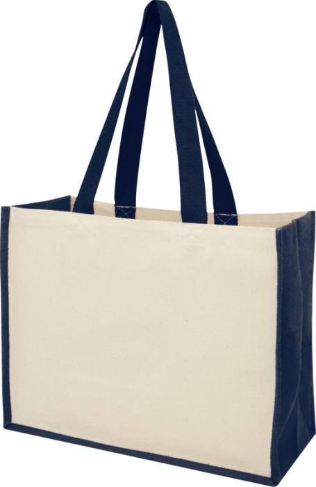Varai 320 g/m² canvas and jute shopping tote bag 23L