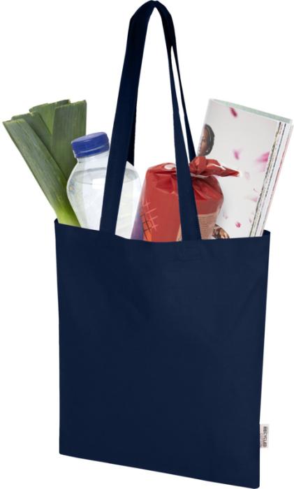 Madras Blend 140 g/m² GRS recycled cotton tote bag 7L