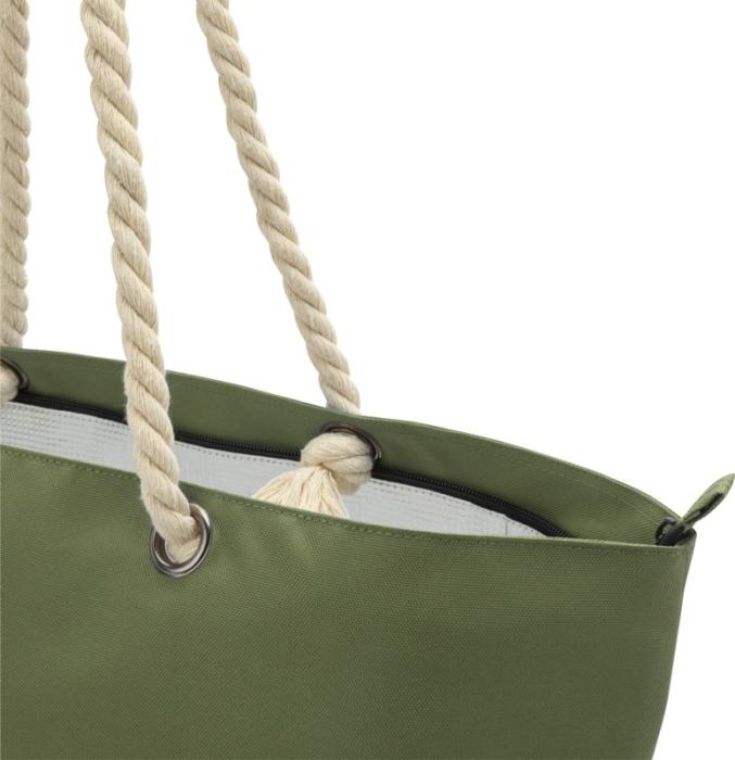 Panama GRS recycled beach cooler tote bag with cord handles 23L