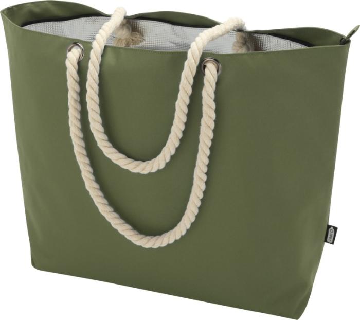 Panama GRS recycled beach cooler tote bag with cord handles 23L