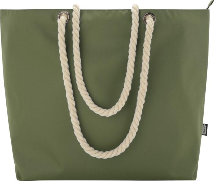 Panama GRS recycled beach cooler tote bag with cord handles 23L